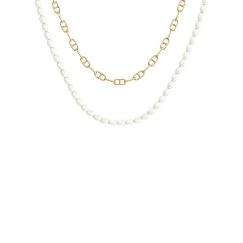 Image of Fossil Women's Ellis Toi Et Moi Gold-Tone Brass Station Necklace