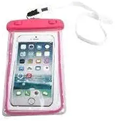 Capa Case Bolsa Prova D'Água PVC Impermeável com Alça, 6 Polegadas (Rosa)