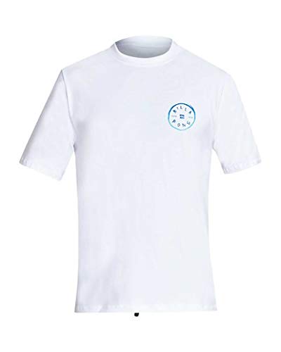 Billabong Men's Rotohand Loose Fit Short Sleeve Rashguard White Small