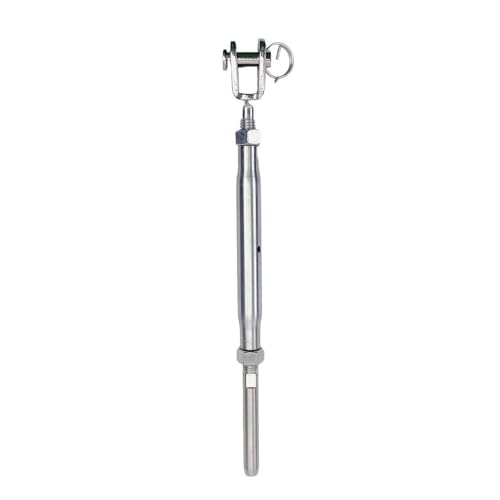 Prolinemax Turnbuckle de Quijada y Tenedor para Cable de Acero Inoxidable T316 3/16" con Rosca de 3/8" miniatura 1