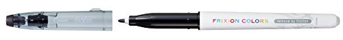 Feutres effaçables Pilot Frixion Colors noir pointe fibre par 12 pour loisirs créatifs