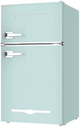 Frigidaire EFR840-MINT Retro 2-Door Bar Fridge with Side Bottle Opener, Red