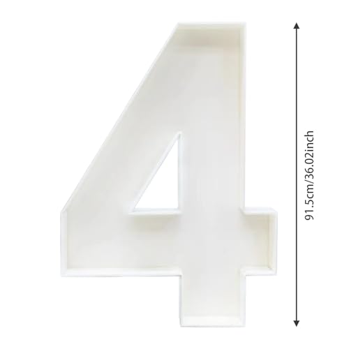 Numéro 4 mosaïque pour ballons de 3 pieds de haut pour décor de fête