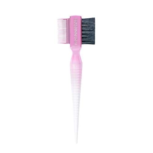 STYLE FACTOR EDGE BOOSTER® Mini Hammer Brush Travel Size | Baby Hair Brush & Double-Sided Edge Control Comb with Boar Bristles | Rat Tail for Precision Styling | Travel Brush for Edges & Baby Hair