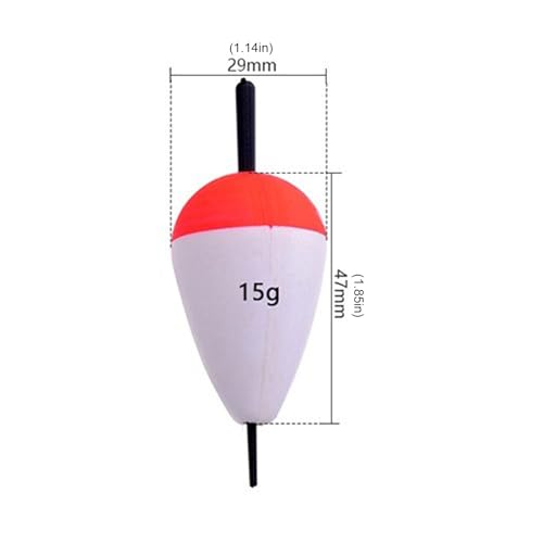 10Pzs Boyas de Espuma Dura de Alta Dureza Flotantes en Rojo y Blanco para Pesca en Mar y Roca FACAILUO miniatura 6