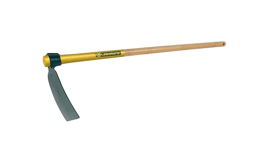 Leborgne, Houe Duopro, Douille Ronde, Largeur: 12 cm, Manche: 110 cm, Acier Forgé et Trempé, 2 outils en 1, Emmanchement à oeil conique, Fabriqué en France