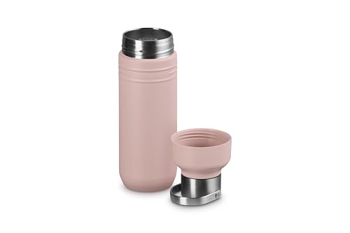 Image of Le Creuset Stainless Steel On The Go Water Bottle, 16 oz., Shell Pink