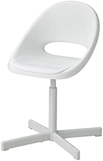 KUSH INTERNATIONAL Modern Decoration Loberget Desk Children's Chair, Kid Desk Swivel Chair, Office Chair For Home, Desk Computer Chair Height Adjustable For Work Chair. (White)