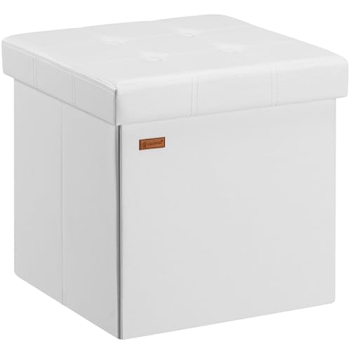 Taburete Plegable Blanco Acolchado Marca CASARIA
