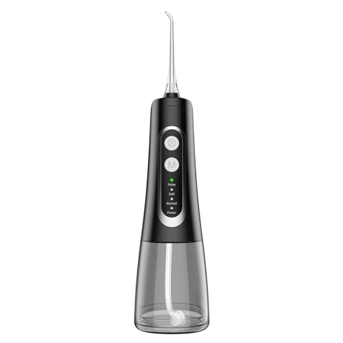 Oral Irrigator with 4 Modes, 300ml Tank, Cordless & Rechargeable, Waterproof
