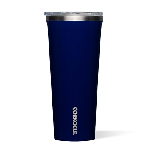 Corkcicle Classic Tumbler - Keeps Drinks Cold for 9 Hours & Hot for 3 - Triple-Insulated Stainless Steel - Holiday Tumbler Gift - 24 oz - Gloss Midnight Navy