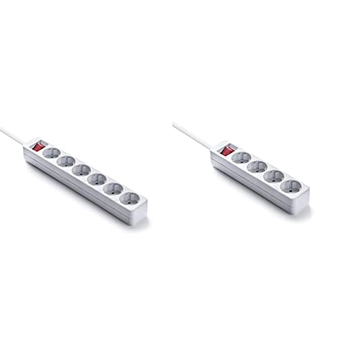 Famatel IC-9/706 Regletas 6 Interruptor de Encendido | 1,5 Metros | hasta 3500W | Protección Infantil + Regleta ecosockets 4 Enchufes con Interruptor de Encendido | 1,5 Metros | hasta 250W