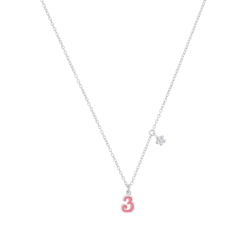 Collar de plata de ley 925 para niñas Prinzessin Lillifee con colgante de número 35 + 3 cm 2035975