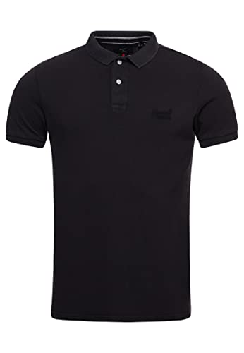 Superdry Herren Vintage Destroy Polohemd aus Bio-Baumwolle Vintage Schwarz...