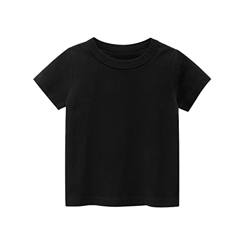 Undershirt for Kids Boys Girls Short Sleeve Tees Toddler Solid Cotton T-Shirt Crewneck Undershirt Basic Summer Shirt