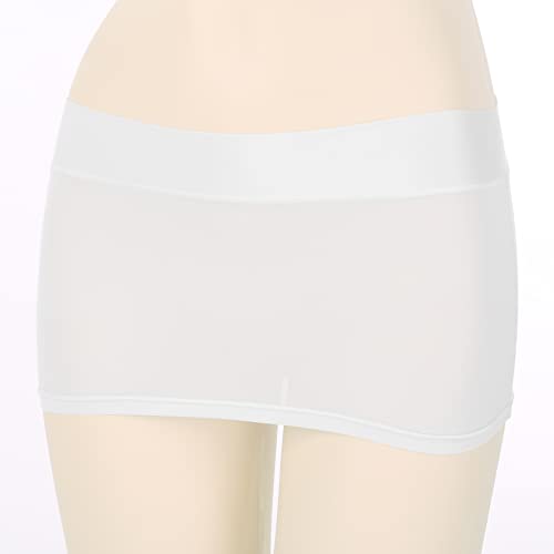 Woman Sheer Micro Short Mini Skirt Stretchy See-Through Transparent Mesh Bodycon Pencil Skirt4