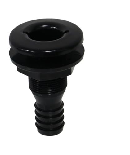 Enchufe de llenado de cubierta de 5/8 pulgadas y 3/4 pulgadas, plástico de combustible a través del casco, Compatible con accesorios para barcos(Black Size A)
