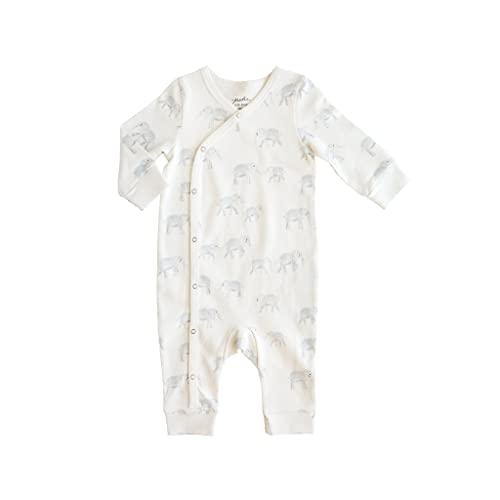 PEHR Kimono Romper Elephant / 6-12 mos., Deep Sea