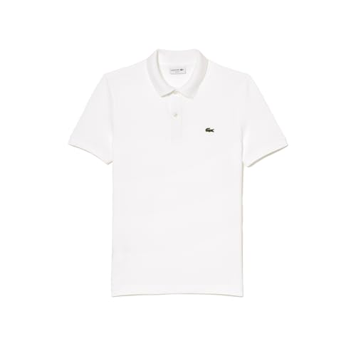 Reviews de Lacoste Blanc comprados en linea. 48 Lacoste - Polo Slim fit en Petit piqué de algodón de Manga Corta para Hombre, Blanco, Talla Mediano