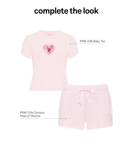 Victoria's Secret PINK | Elle Baby Tee, Pink Tulip, XL - image 5