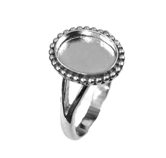925 Sterling Silver Traditional Oval Shape Ring Bezel Blank Setting DIY With Split Band, Blank Ring Base, Bezel For Resin And Gemstones Work