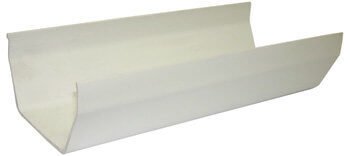 FloPlast 114mm White Square Gutter 4M