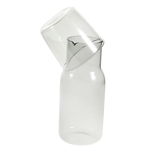 Vaso de vidrio para beber con asa aislante