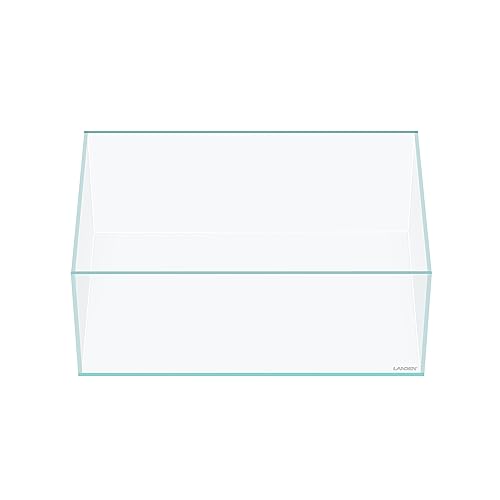 Image of LANDEN 45S 5.4 Gal Shallow Tank, Shallow Fish Tank, Rimless Low Iron Tank W17.7xD11xH7.1 in(45x28x18cm); 5mm Thickness Aquascape Fish Tank, Black Leveling Mat Included