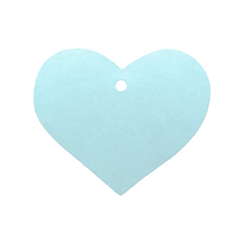 Étiquettes cœur bleu ciel avec ficelle jute pour déco et cadeaux