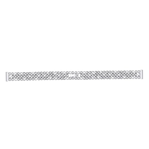 Correa de acero inoxidable con rhinestones banda de repuesto elegante para reloj