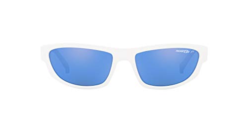 Arnette Men's AN4260 Lost Boy-Post Malone x Exclusive Collection Sunglasses, White/Polarized Blue Mirror, 56 mm