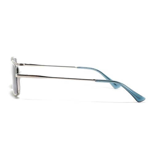 Image of Mac V Sunglasses | Rectangularl Shape | 100% UV Protected | Men & Women | Black Blue | Full Rim