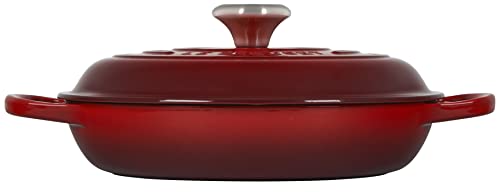 LE CREUSET Signature Cerise Cast Iron Shallow Casserole, 26 cm