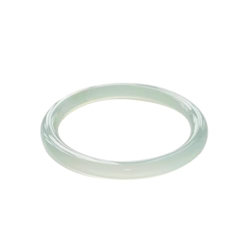 Bracelet en jade vert véritable de style chinois jonc de jade glacé pour femme 66-67mm
