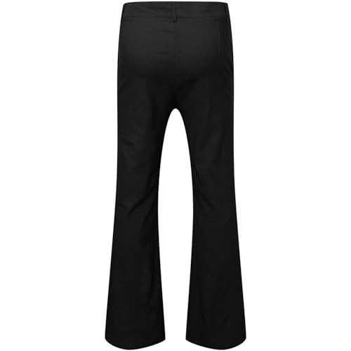 evzosrz Mens Slim Fit Bell Bottom Pants Business Stretch 70s Disco Pants Retro Flared Trouser Fashion Dress Pant with Pockets3