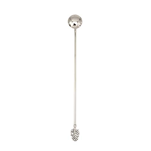 HONG678chuan Cuchara para Servir Mango Largo Acero Inoxidable Coctel Café Leche Mezcla Cuchara Cocina Mezcla Herramienta…