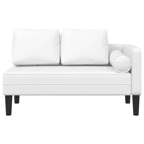 Vidaxl Sdraio Con Bianco Crema In Similpelle, Divano Letto, Divano Imbottito, Seduta Da Soggiorno, Dormeuse, Seduta Da Salotto, Divano 2 Posti - 5