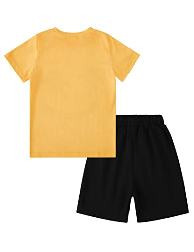 Image of GERU Boy Shorts Sets Hawaiian Outfit Kid Leaves Floral Short Sleeve Shirt Top+shorts Suits