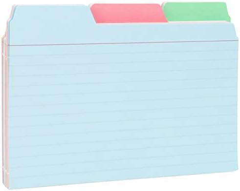 Find It Tabbed Index Cards, 4 x 6 Inches, Assorted Colors, 48-Pack (FT07218)