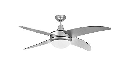 CFG EV084 CAYO - Ventilador LED de techo, 130 cm, 4 aspas con iluminación Cover