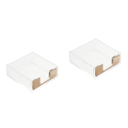 Support de memo acrylique transparent et dore SEWACC lot de 2