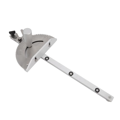 HUIOP HUIOP Calibre de Inglete para Sierra de Mesa Extrema Precisión, Hecho Aluminio Resistente Al Desgaste, Ideal para Uso Profesional, Control ángulo Preciso con Sección Pivote Bloqueo, Ahorra