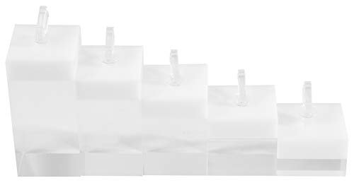 7daysin - Juego de 5 expositores para 5 anillos, plástico, color blanco, 6100062, Plástico