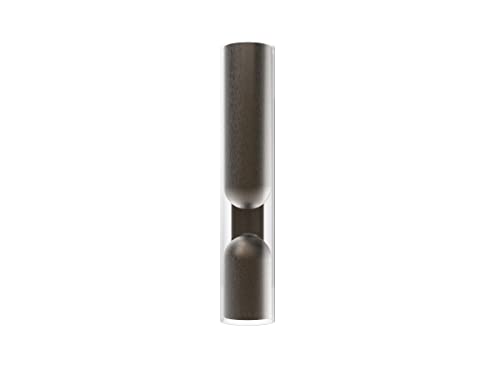 SPECIFICHE: Mounting: Applique / Wall lamp Environment: Indoor - IP20 Materials: Metallo e vetro / Metal and glass Voltage: 220-240V 50/60Hz Source: Bulb 2 x 6W - GU10 LED + LED 2W - 3000K - CRI=80 Lampadina inclusa / included bulb: GU10 LED Size: Ø6 x H 30 cm