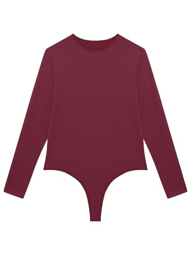 Mens Long Sleeve Mankini Bodysuit Swimsuit High Cut Thongs Leotard Tops Workout Undershirts3