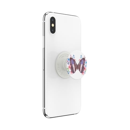 Image of PopSockets Adhesive Phone Grip, Holder, Phone Stand, Butterfly - So Fly