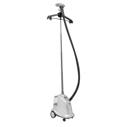 Plancha de vapor vertical de 2200 W con boquilla de 6 agujeros, 3 velocidades, placa de vapor ajustable con soporte plegable y depósito de agua de 3 l, soporte de vapor con barra de soporte ajustable