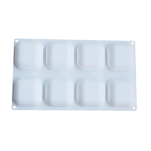 8-Cavity Square Pillow Silicone Cake Mold, Chocolate Mousse Mold, Ice Cream Jelly Pudding Dessert Bread Mold, Handmade Soap Mold #TOP4