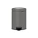 Brabantia Caixote do Lixo Icon Step (4,5 litros/Cinza Concreto Mineral) Lata de Lixo/Reciclagem de Cozinha com Fecho Macio com Balde Removível