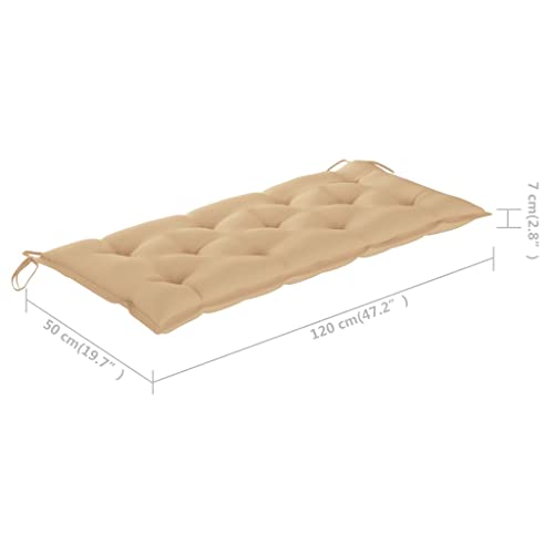 Banco de jardín de acacia de 120 cm resistente a la intemperie 3